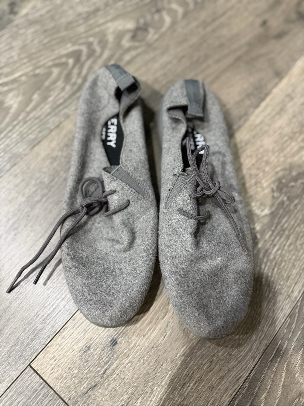 Sperry Gray Wool Slip-On Ballet Flats